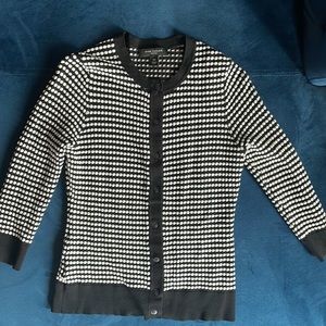 Ann Taylor Black and White Cardigan Size XS petite